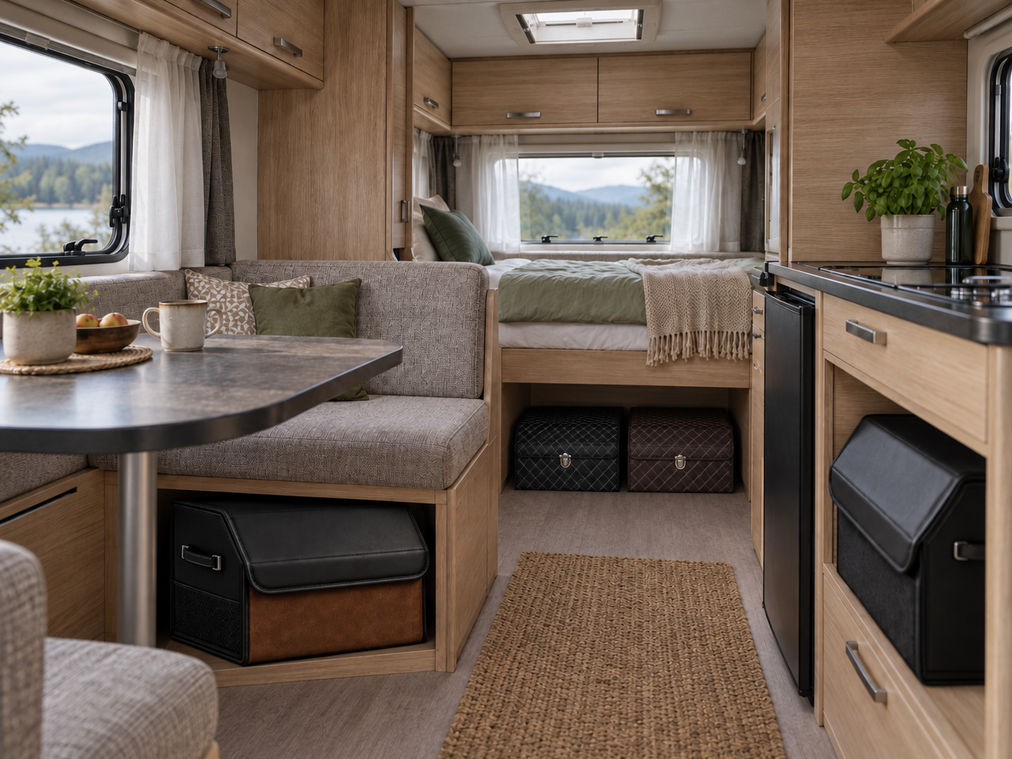 MyKitGo Boxen im Innenraum eines Campingmobils